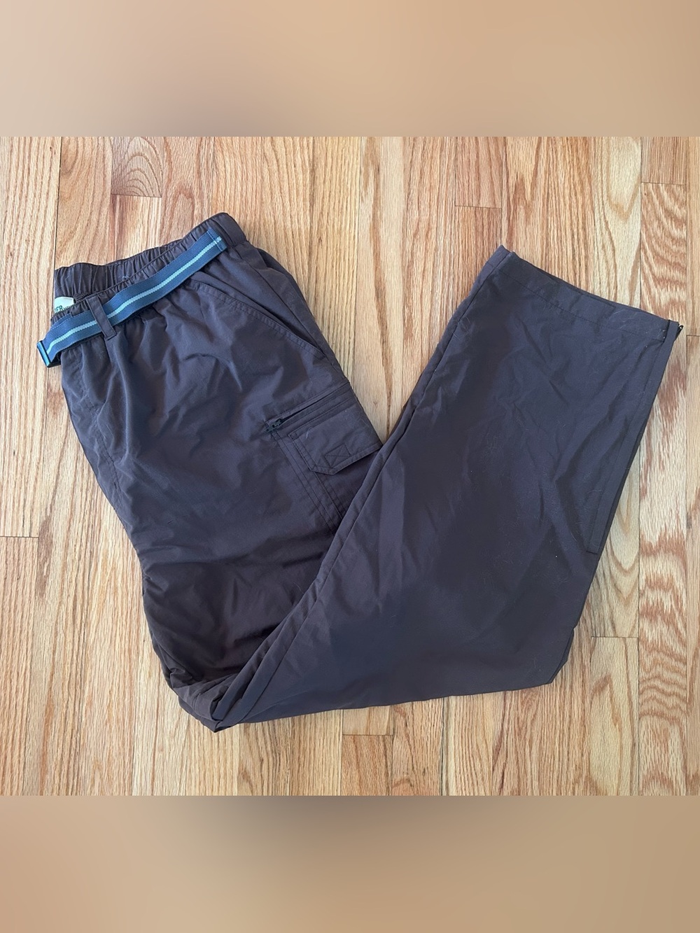 Gander Mountain Brown Cargo Pants with Zip-off Shorts and Adjustable Waistband